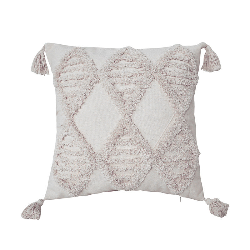 Textured Tufted Cushion Covers - Cotton Linen Pillow Cases