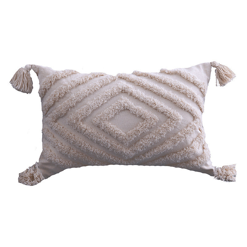 Textured Tufted Cushion Covers - Cotton Linen Pillow Cases