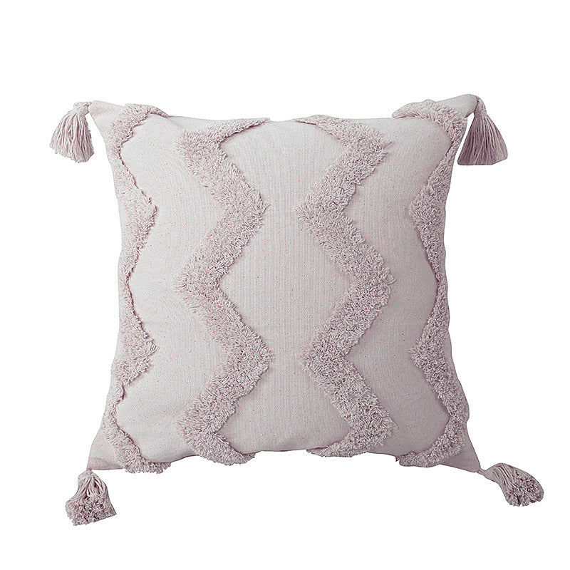 Textured Tufted Cushion Covers - Cotton Linen Pillow Cases
