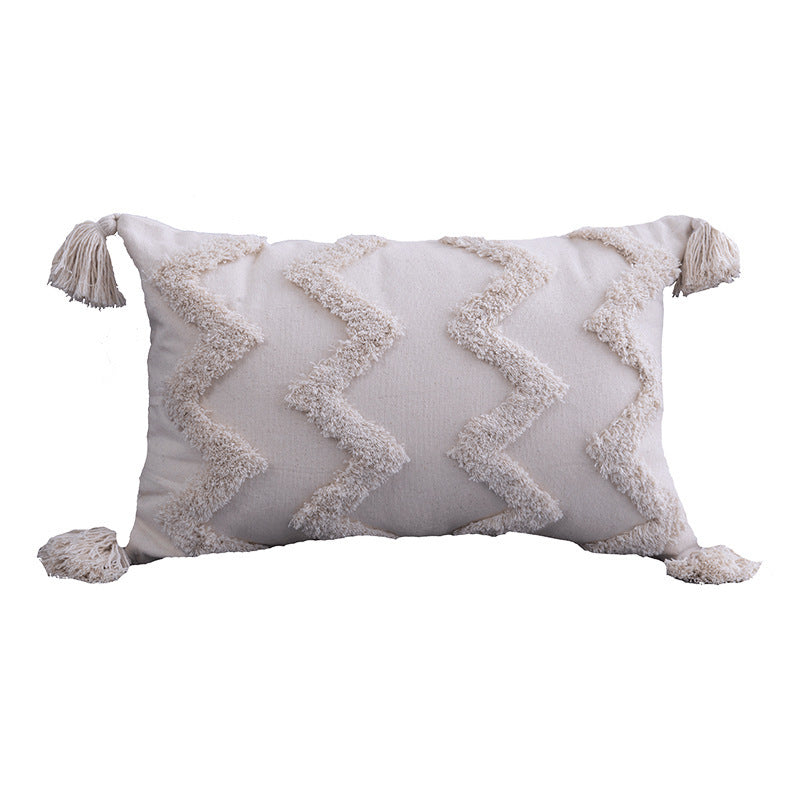 Textured Tufted Cushion Covers - Cotton Linen Pillow Cases