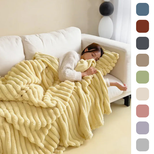 Luxury Bubble Velvet Blanket - Soft Double-Sided Throw
